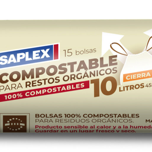 Bolsas Compostables Saplex, 10 litros | Higiene hogar | La Comanda a granel