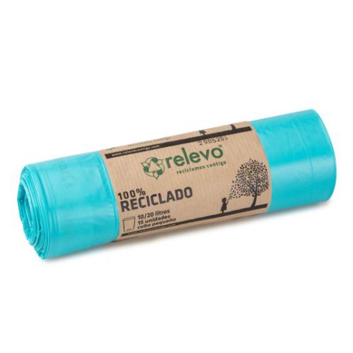 Bolsa de basura plástico reciclado, 10-20 l | Higiene hogar | La Comanda a granel